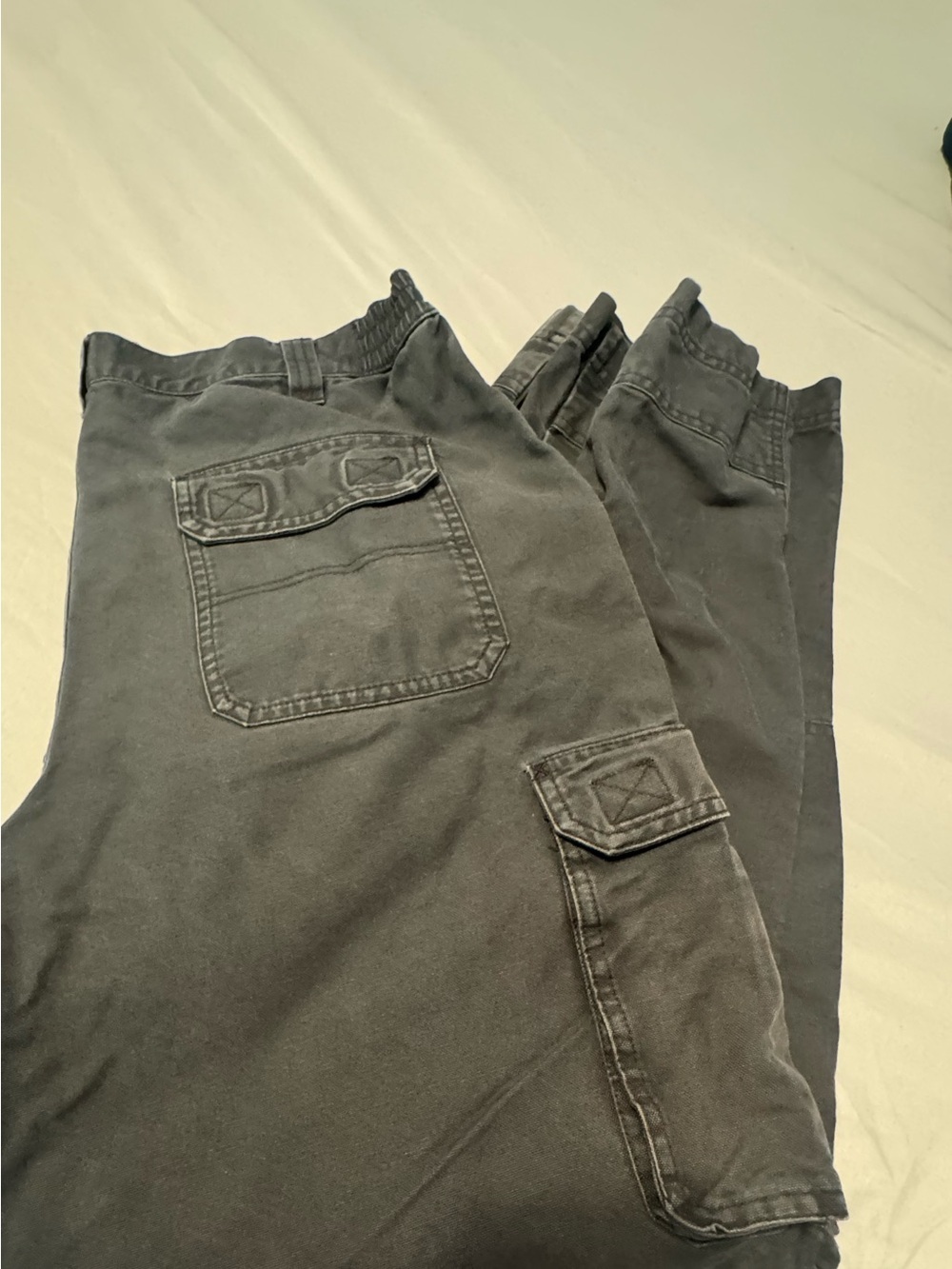 Mens Cargo Pants Size 34x30 Classic Fit - Charcoal Grey Outdoor Work Hunting